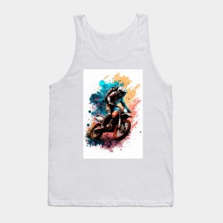 Astronaut Riding a BMX Bike On Mars Tank Top